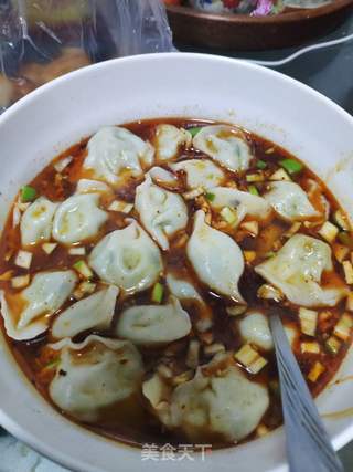 香辣汤水饺的做法步骤:5