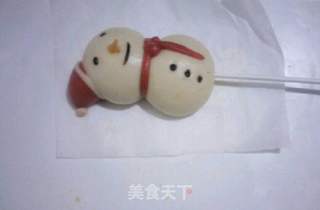雪人棒棒糖馒头的做法步骤:18