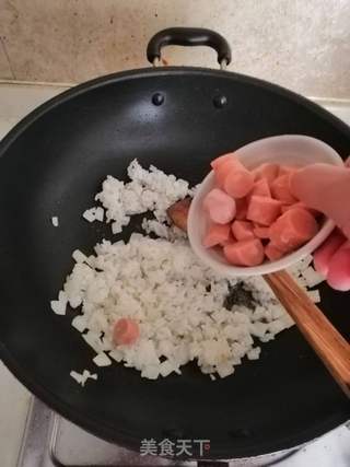 紫包菜蛋炒饭的做法步骤:4