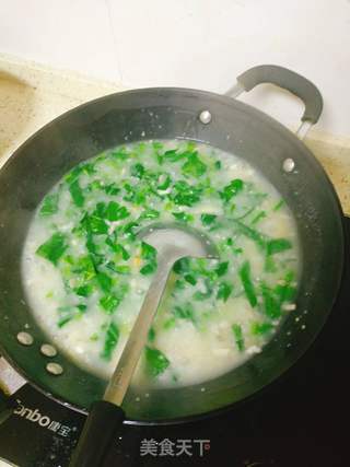 鸡肉山药菠菜粥的做法步骤：10