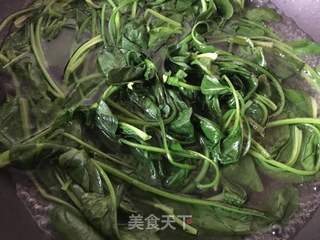 菠菜拌粉丝的做法步骤:3