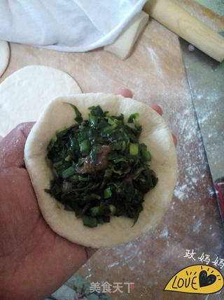 蚂蚱菜煎包的做法步骤:7