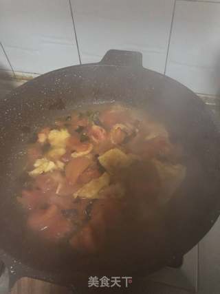 西红柿黑木耳打卤面的做法步骤:3
