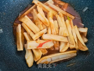 茄汁莲藕条的做法步骤:8