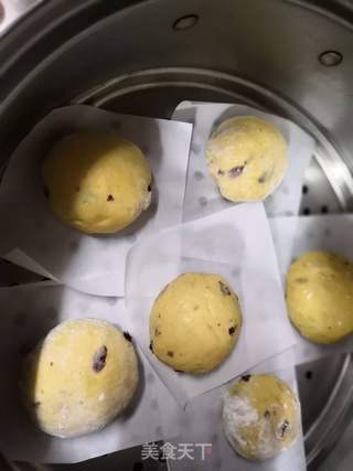 蔓越莓南瓜馒头的做法步骤:8