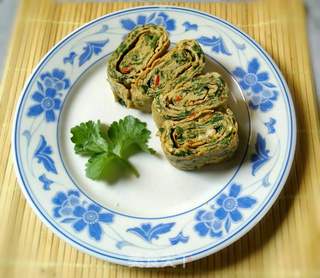 芹菜叶小米椒厚蛋烧的做法步骤：13