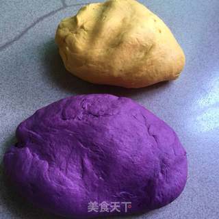 南瓜紫薯馒头的做法步骤:8