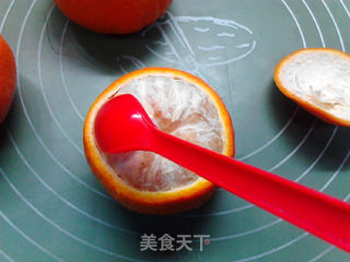 橙碗奶香蒸蛋羹的做法步骤:4