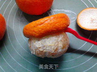 橙碗奶香蒸蛋羹的做法步骤:6