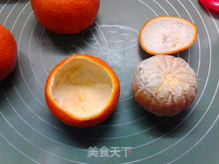 橙碗奶香蒸蛋羹的做法步骤:7