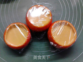 橙碗奶香蒸蛋羹的做法步骤:11