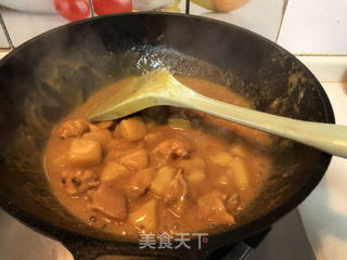 咖喱土豆炖鸡翅的做法步骤:9