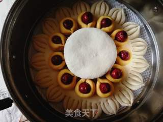##团圆饭#二十八蒸枣花之花开见佛的做法图解17