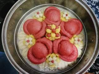 #团圆饭#二十八蒸枣花之聚宝盆的做法步骤：11