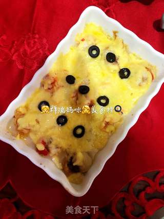 祥瑞妈咪美食控 腊月二十九奶香四溢马苏里拉焗海鲜的做法步骤:10