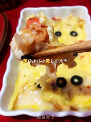 祥瑞妈咪美食控 腊月二十九奶香四溢马苏里拉焗海鲜的做法步骤:11