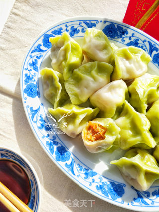 翡翠白菜饺的做法步骤:18