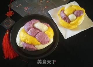 绣球馒头的做法步骤:37