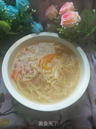 西红柿金针菇汤的做法步骤：4