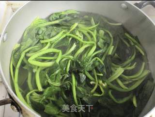菠菜虾皮拌粉丝的做法步骤:3