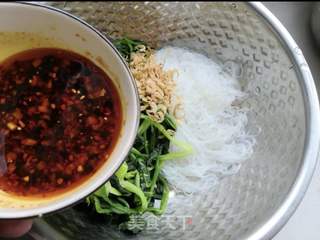 菠菜虾皮拌粉丝的做法步骤:15