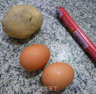 火腿肠鸡蛋土豆丝饼的做法步骤:2