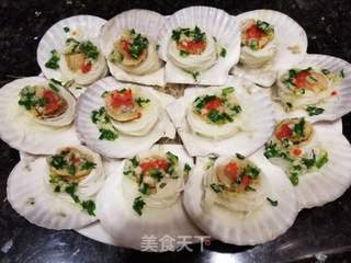 粉丝蒸扇贝的做法步骤:10