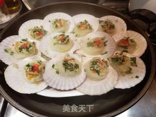 粉丝蒸扇贝的做法步骤:11