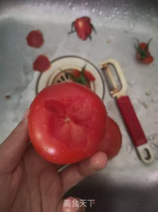 白糖拌西红柿(番茄)的做法步骤:2