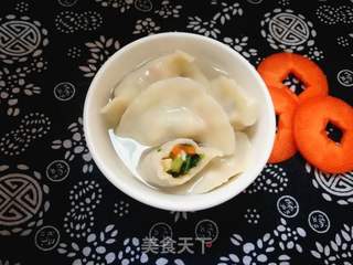 #团圆饭#胡萝卜豆干青菜素饺的做法步骤:16