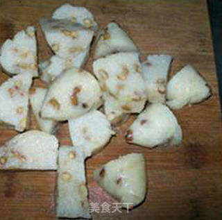 鸡蛋炒绿豆糯米粽的做法步骤：5