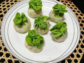 翡翠白菜饺子的做法步骤:11