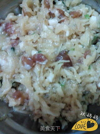 白萝卜肉包子的做法步骤:5