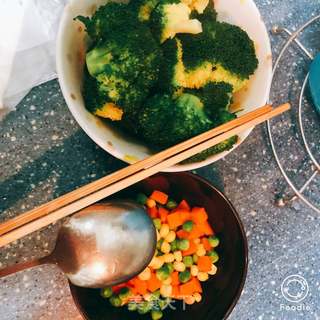 瘦身版烤鱼柳咖喱炒饭的做法步骤:4