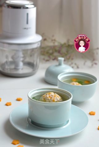 清蒸金黄狮子头的做法步骤:12