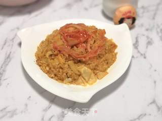 主食—泡菜蛋炒饭的做法步骤：8