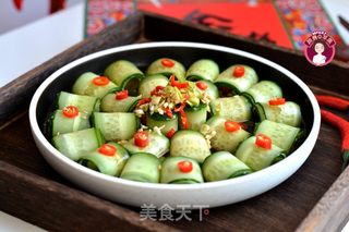 凉拌酸辣黄瓜卷的做法步骤:7