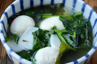 年糕鱼丸菠菜汤的做法步骤:7