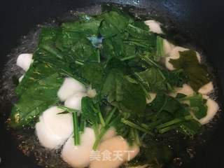 年糕鱼丸菠菜汤的做法步骤:6