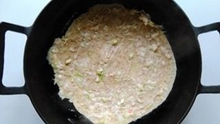 麻虾酱葱花蛋饼的做法步骤:6