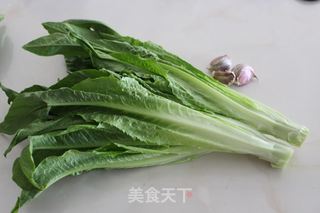 白灼油麦菜的做法步骤：1