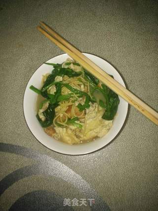 菠菜鸡蛋面的做法步骤：9