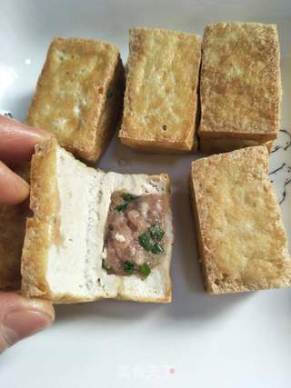 金汤豆腐酿的做法步骤:6
