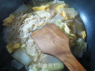 鸭蛋大白菜米面的做法步骤：12