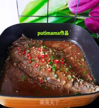 红烧蝶魚的做法步骤:7