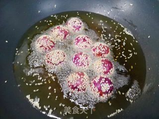 紫薯麻球的做法步骤:6