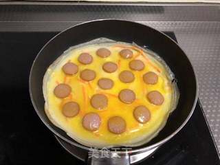 火腿蛋饼的做法步骤:10