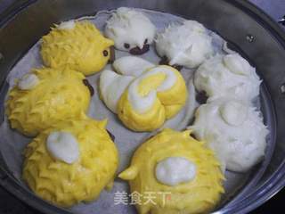 刺猬馒头的做法步骤:17