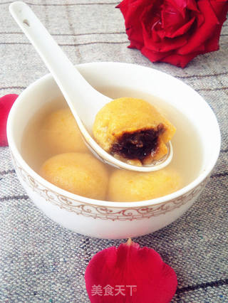豆沙馅南瓜汤圆的做法步骤:17