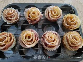 玫瑰花苹果派的做法步骤:14